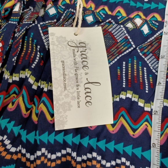 Grace & Lace Boho Print‎ Drawstring Shorts - NWT - Size XL - Picture 9 of 10